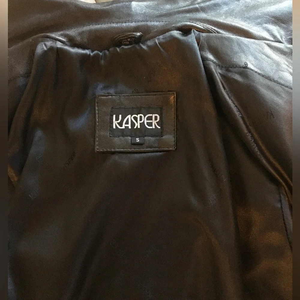 Kasper 100% Leather Woman’s Coat Black S